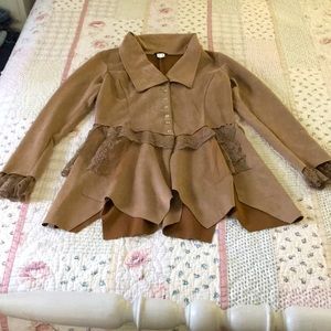 Venus faux suede fitted coat